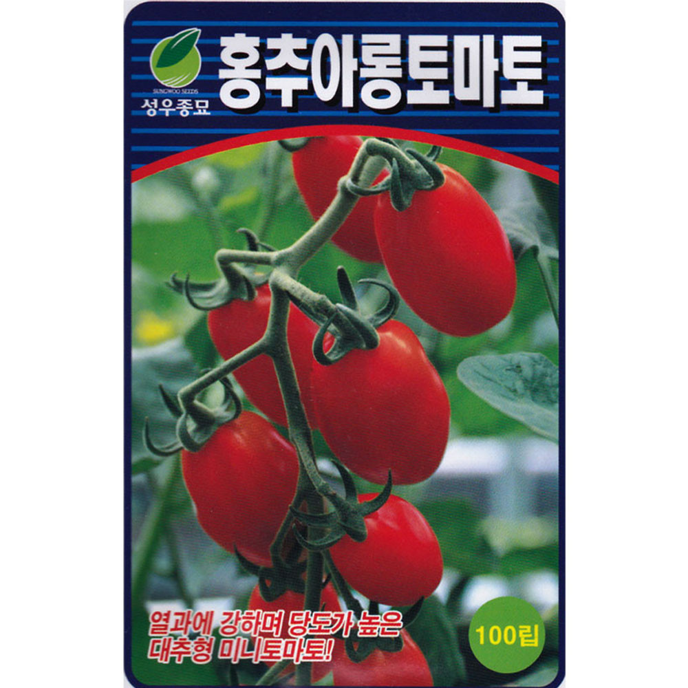 홍추아롱 토마토씨앗 100립 대추 방울 토마토씨 종자 키우기