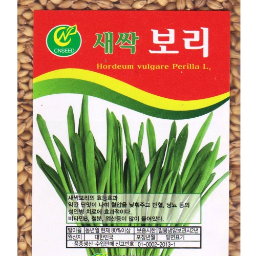 새싹 보리 씨앗 50g 토경 수경재배 겸용 보리씨 종자