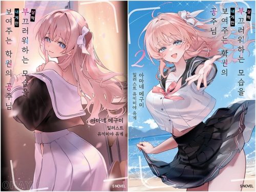 살짝 부끄러워하는 모습을 내게만 보여주는 학원의 공주님 전권 1 - 2권 라노벨 소미미디어