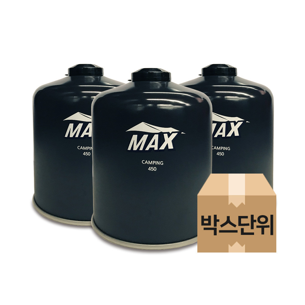 [📦1박스 12개입]맥스 이소부탄 휴대 캠핑용 가스 450g
