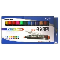 유성매직 12색 무독성/파워라인/문교화학/보드마카/보드마카12색