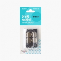 Nd자석/네오디움자석/MND-15-05 원형15mm*5T/4개입/마그피아