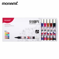유성매직12색세트/둥근촉/모나미