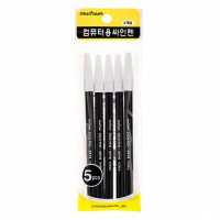 문화 컴퓨터용 싸인펜 5개입