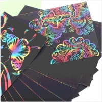 스크래치종이A4/10매+스틱1개