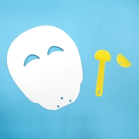 각시탈 하회탈 종이부채 그리기 재료 각5개입