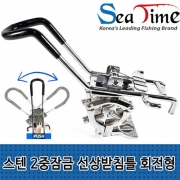 [씨타임] 스텐2중잠금 선상받침틀 회전형