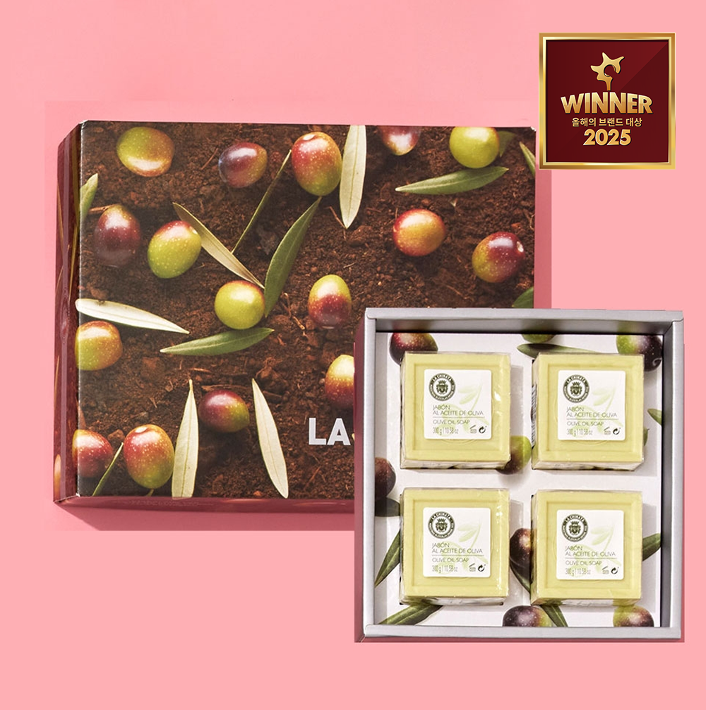 엑스트라버진 올리브 비누 사각 4종 세트