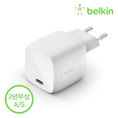 [벨킨공식수입원] 부스트업 30W USB-C PD GaN 고속충전기 WCH001kr