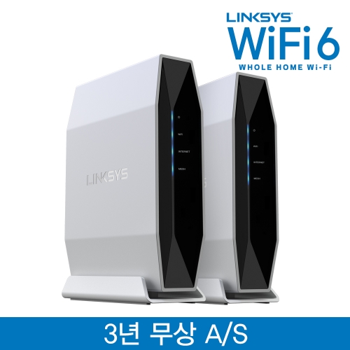 [링크시스공식수입원] 듀얼밴드 AX5400 WiFi 6 유무선 공유기 2팩 E9452 이지메시 기가비트