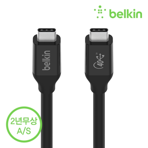 [벨킨공식수입원] USB 4 C타입 PD 100W 40Gbps 초고속 케이블 INZ001bt0.8M