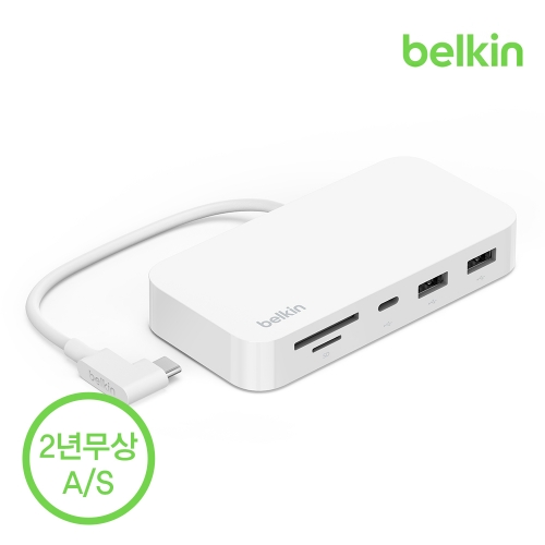 [벨킨공식수입원] 6in1 USB C타입 멀티 허브 아이맥 탈부착 마운트 포함 INC011bt