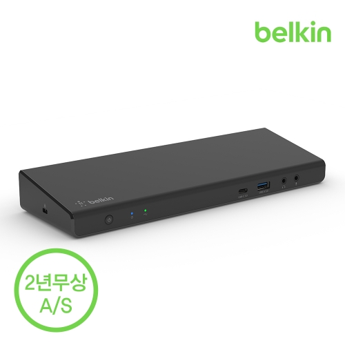 [벨킨공식수입원] 유니버셜 USB-C 트리플 디스플레이 도킹스테이션 멀티허브 85W 전원 INC007qc