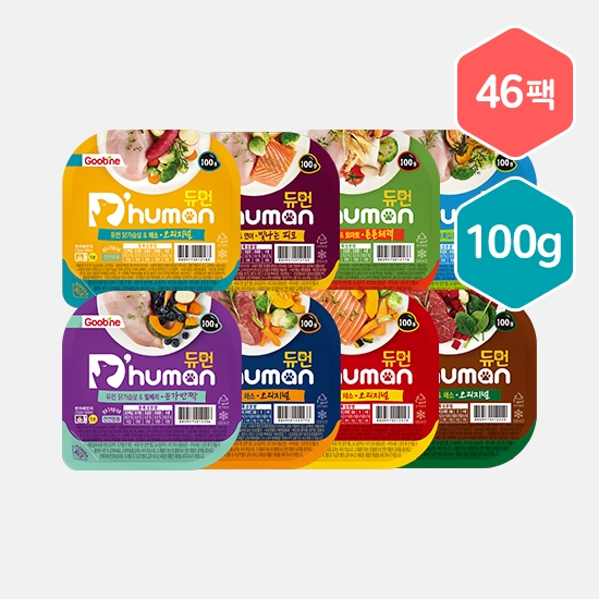 듀먼 강아지화식 듀먼세끼 100g 46팩/자연화식 [맛선택]