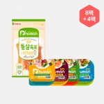 듀먼 강아지간식 체험팩 통살육포 닭가슴살 50g 8팩+자연화식 50g 4종 4팩 세트 [닭가슴살]