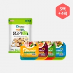 듀먼 강아지간식 체험팩 야채콕콕 닭고기트릿 50g 8팩+자연화식 50g 4종 4팩 세트 [닭가슴살]