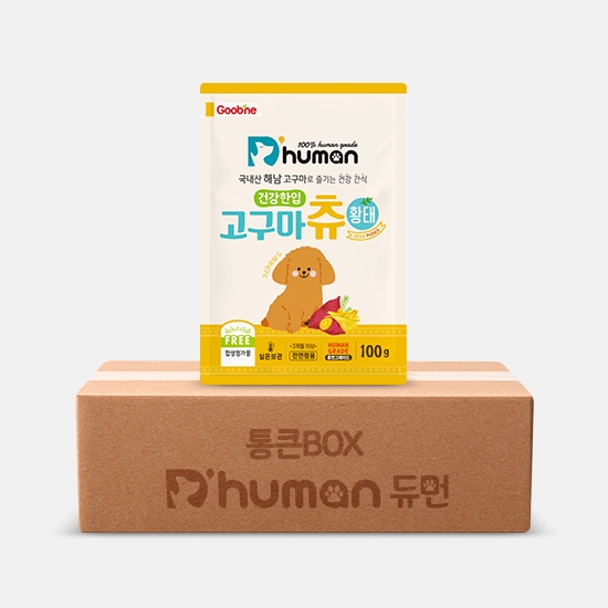 듀먼 강아지간식 BOX 건강한입 고구마츄 황태 100g 80팩 [박스]