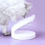 [에코펫위드]고양이 강아지 투명 수반 물그릇 1구
