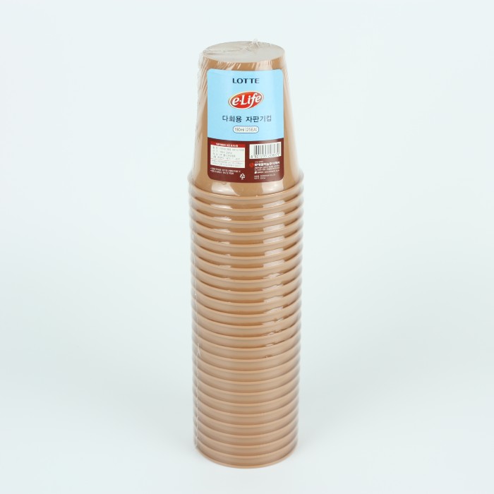 롯데 이라이프 다회용 자판기컵(커피색)(25EA)