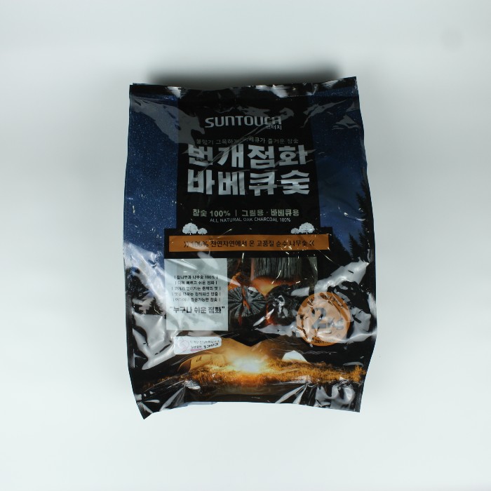 썬터치 번개점화 바베큐숯 2kg 그릴용 바베큐용