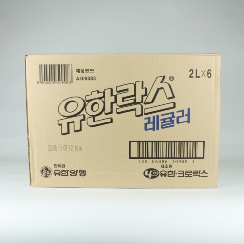 [박스상품] 유한락스 레귤러 2L 유한양행 6개입