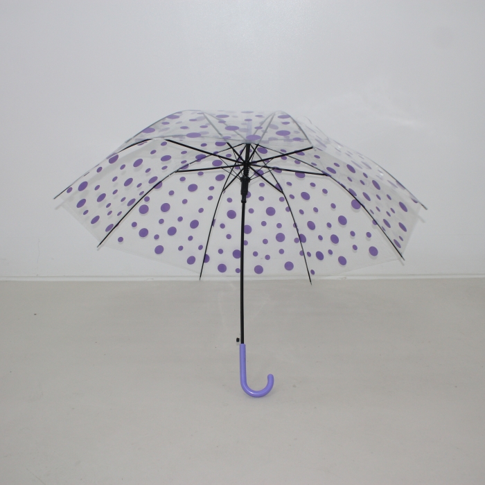 투명우산 보라 땡땡이우산 비닐우산 일회용우산 72cm x 8k