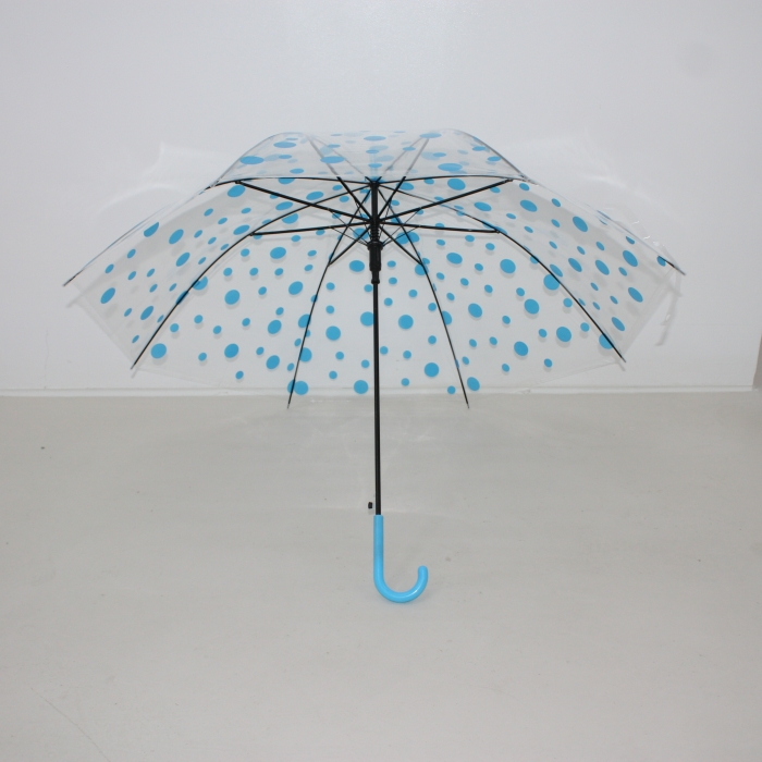 투명우산 파랑 땡땡이우산 비닐우산 일회용우산 72cm x 8k