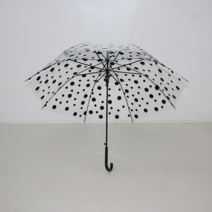 투명우산 검정 땡땡이우산 비닐우산 일회용우산 72cm x 8k