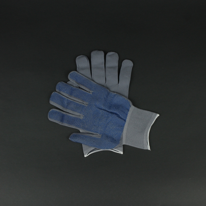 BOX 대성핸즈 알라딘 나일론 돗트 장갑 100켤레 회색 안전장갑 목장갑 (L)