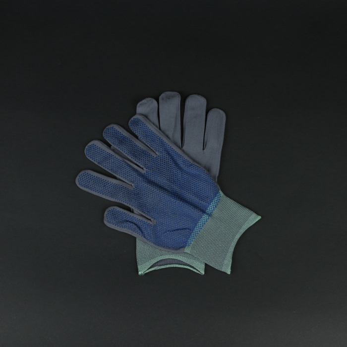 BOX 대성핸즈 알라딘 나일론 돗트 장갑 100켤레 회색 안전장갑 목장갑 (M)