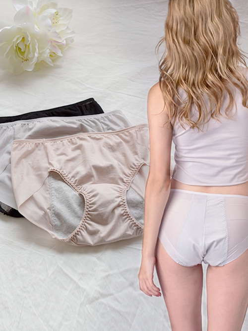 [초끈][3종세트]리얼코튼 누디 헴 위생팬티