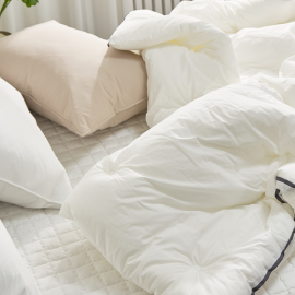 [초끈홈]스르르 고밀도 순면100수 차렵침구 베개커버 패드