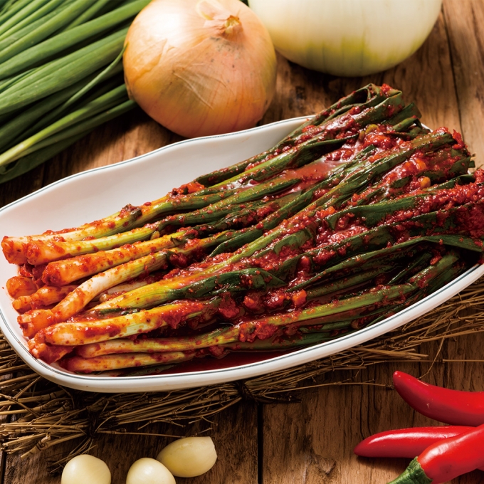 찬우물 신선김치세트 3kg (파김치 1Kg + 총각김치 1kg + 깻잎김치 1kg)