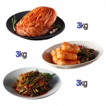 찬우물 신선김치세트 9kg (포기김치 3Kg + 총각김치 3kg + 열무김치 3kg)