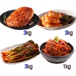 찬우물 신선김치세트 10kg (포기김치 3Kg + 총각김치 3kg + 파김치 3kg+ 무말랭이무침 1kg)