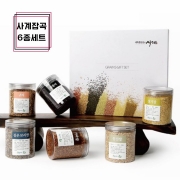 [사계잡곡] 잡곡6종세트,가바쌀 검은보리 찰흑미 귀리 통밀 찰기장 각350g,배송비포함