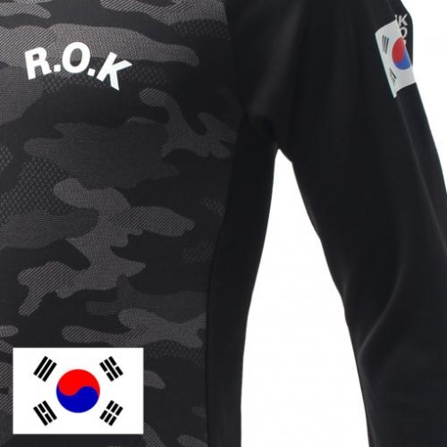 기모 맨투맨 발열스판 블랙 멀티캠 ROKA 로카 티셔츠