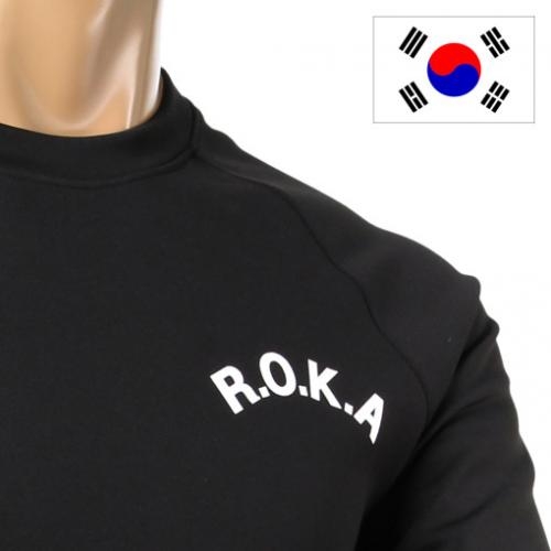 ROKA 검정색 로카 블랙 기모 맨투맨티셔츠