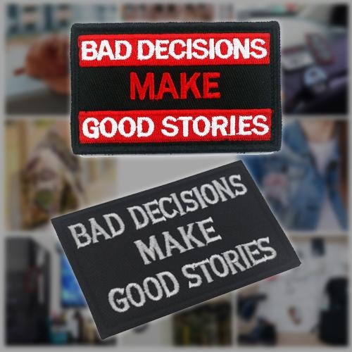 밀리터리 패치 와펜 bad decisions make good stories