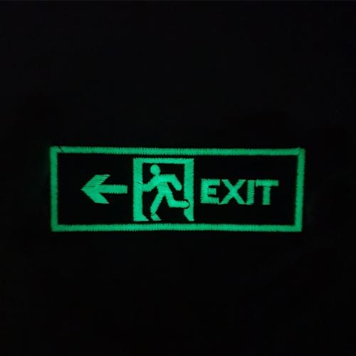 밀리터리 패치 와펜 EXIT 야광패치