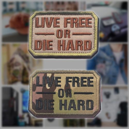 밀리터리 패치 와펜 live free or die hard