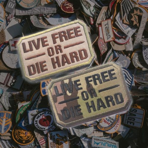 밀리터리 패치 와펜 live free or die hard