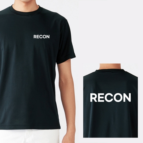 RECON 화이트 라운드 쿨 반팔티셔츠