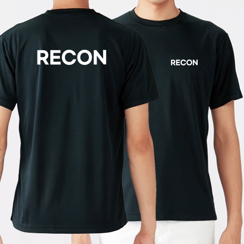 RECON 화이트 라운드 쿨 반팔티셔츠