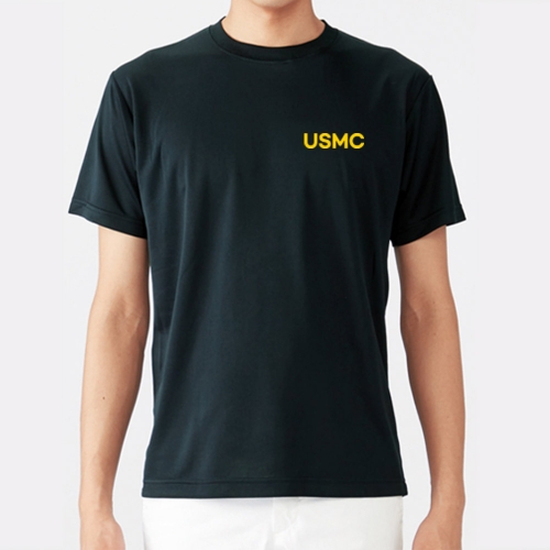 USMC 옐로우 라운드 쿨 반팔티셔츠