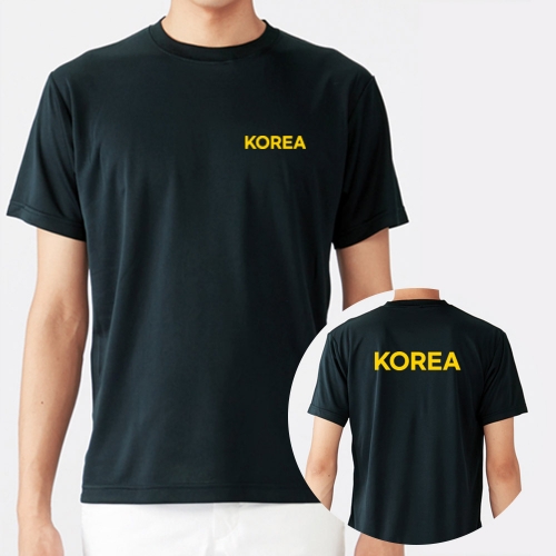 KOREA 옐로우 라운드 쿨 반팔티셔츠