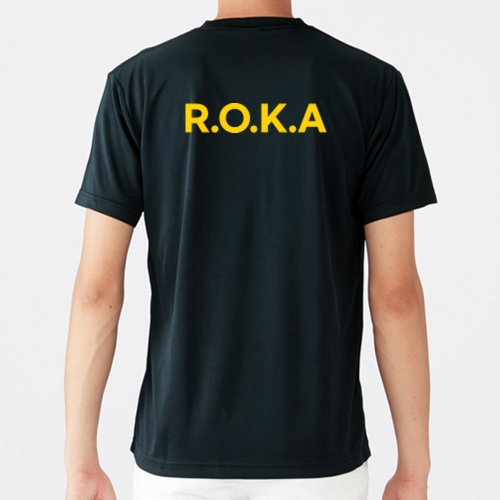 R.O.K.A 옐로우 라운드 쿨 반팔티셔츠