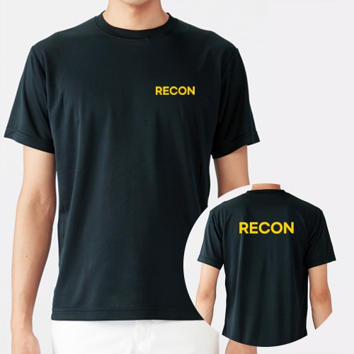 RECON 옐로우 라운드 쿨 반팔티셔츠