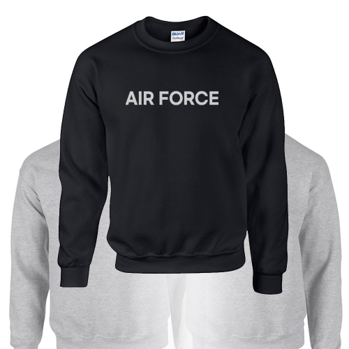 밀리터리 기모 블랙 맨투맨 AIR FORCE