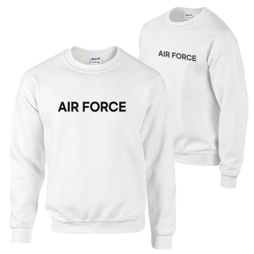 밀리터리 기모 화이트 맨투맨 AIR FORCE